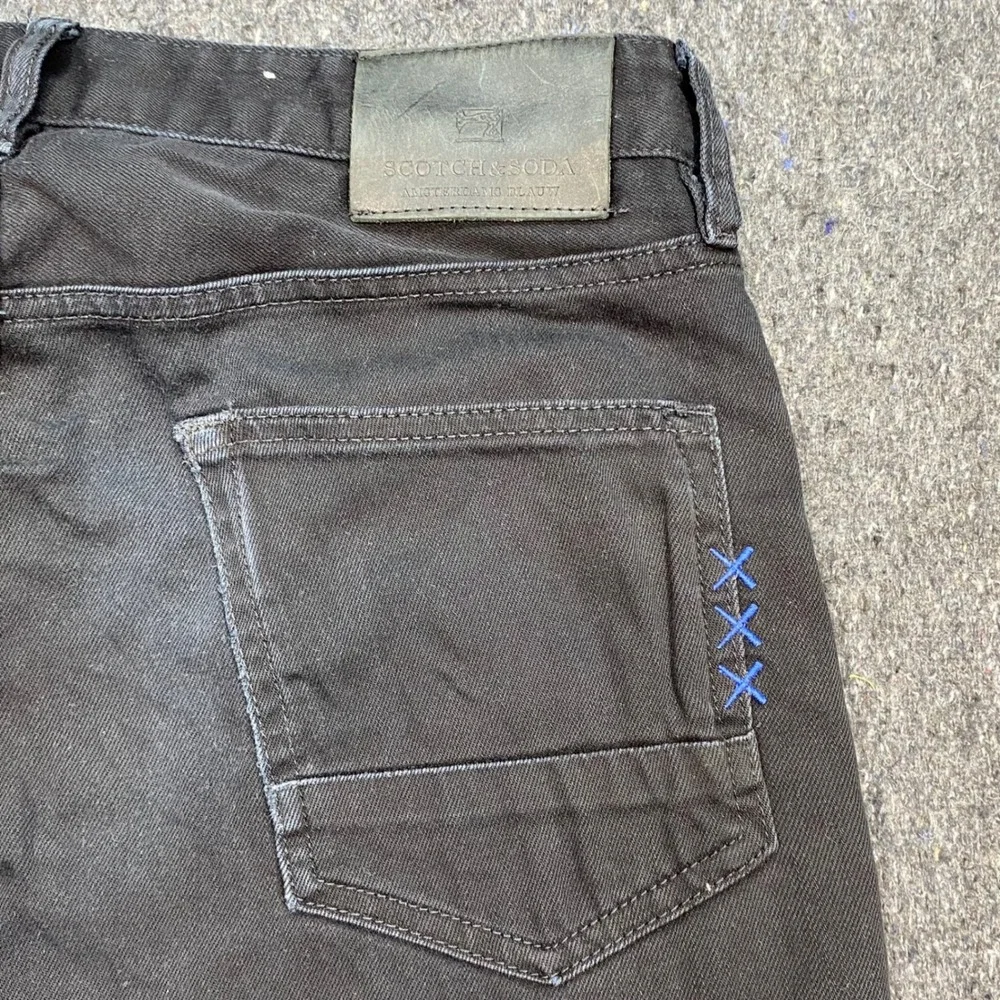 Scotch & Soda Jeans 30x32 Mens Black Ralston Regular Slim‎ Fit Denim